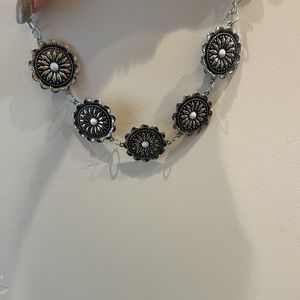 Paparazzi, mid length necklace with drop earrings